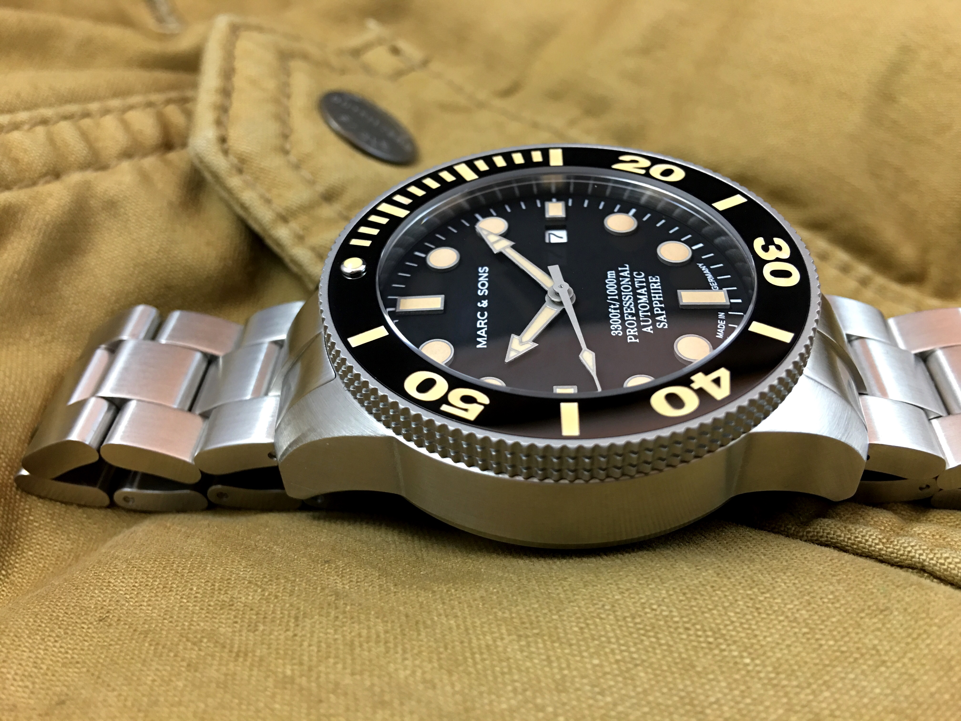 Marc & sons diver watch deals