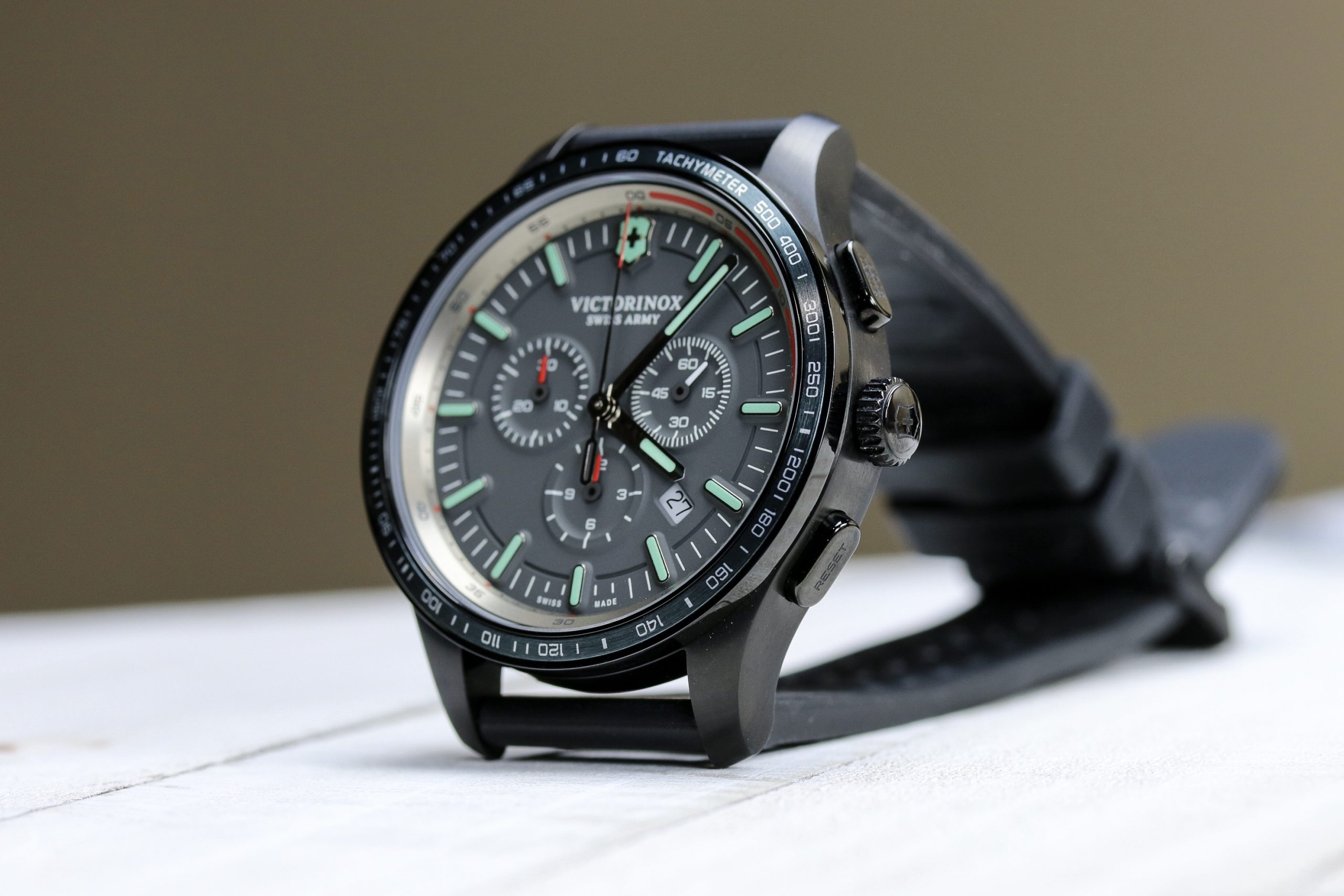 Swiss army chronograph reset deals